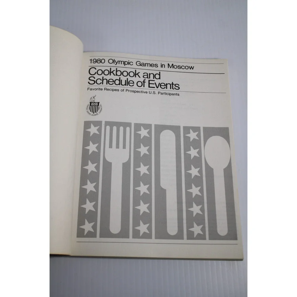Vintage 1980 Moscow Olympics US Team Boycott Cookbook Schedule of Events 1979